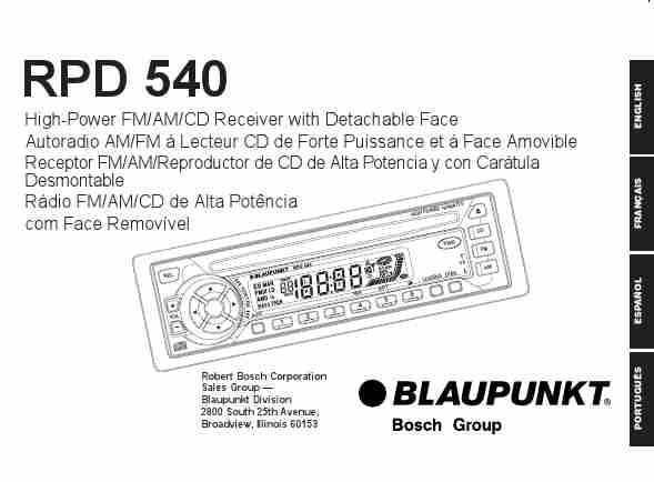 Blaupunkt CD Player RPD 540-page_pdf